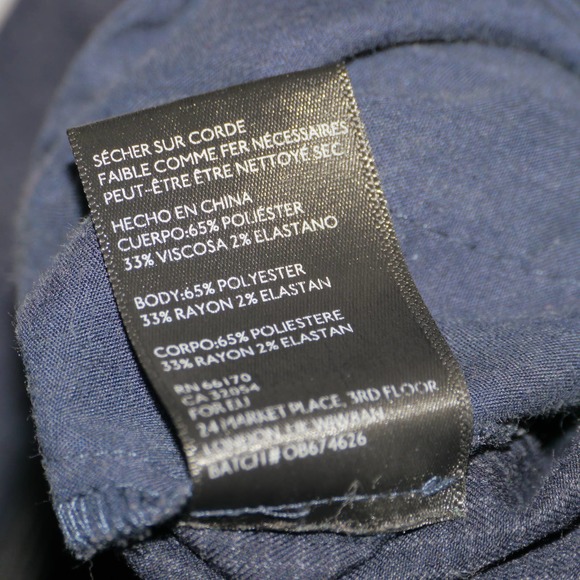 BDG UO High Rise Pleated Dark Blue Pants Size XS - Picture 11 of 11